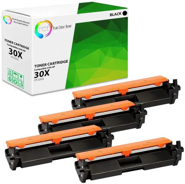 Main image of 30X Toner Cartridge 4 Pack - Compatible Replacement for HP 30X CF230X Black High Yield Works with HP LaserJet Pro M203dw M203dn M203d, MFP M277sdn M227fdw M277fdn Printers (3,500 Pages)