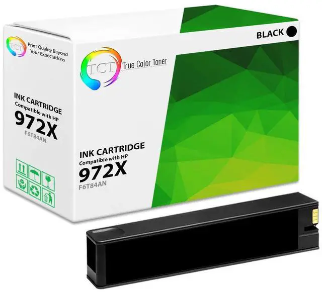 Main image of 972X Black Ink Cartridge - Compatible Replacement for HP 972X F6T84AN Black High Yield Works with HP PageWide Pro 452dn 477dn 477dw 552dw 577dw 577z Printers (10,000 Pages)