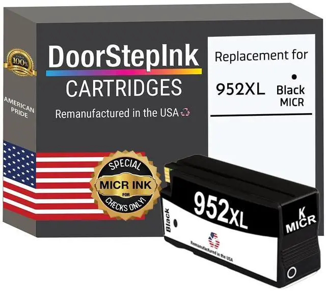 Main image of 952XL Black MICR Remanufactured Ink Cartridge Replacement for HP 952XL - Compatible with OfficeJet Pro 7740/8710/8715/8720/8730/8740 - High Yield 1-Pack