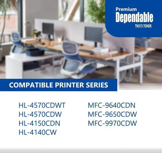 Alt view image 2 of 7 - TN315 Black Toner Cartridge, Compatible Replacement for Brother TN-315BK DCP-9050 9055 9270 HL-4140 4150 4570 MFC-9460 9465 9560 9970 Toner Cartridge (TN315BK, 1-Pack)