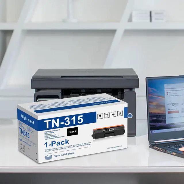 Alt view image 7 of 7 - TN315 Black Toner Cartridge, Compatible Replacement for Brother TN-315BK DCP-9050 9055 9270 HL-4140 4150 4570 MFC-9460 9465 9560 9970 Toner Cartridge (TN315BK, 1-Pack)