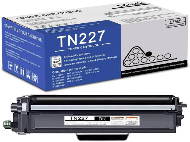 Main image of 1 Pack TN227 Black Toner Cartridge High Yield Compatible TN227 Replacement for Brother MFC-L3770CDW L3710CW L3750CDW HL-3210CW 3270CDW 3290CDW DCP-L3510CDW L3550CDW Printer