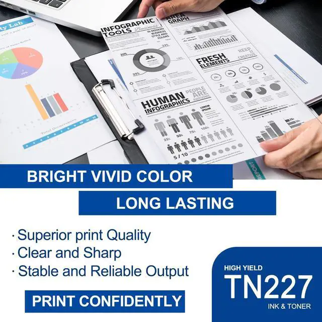Alt view image 4 of 6 - 1 Pack TN227 Black Toner Cartridge High Yield Compatible TN227 Replacement for Brother MFC-L3770CDW L3710CW L3750CDW HL-3210CW 3270CDW 3290CDW DCP-L3510CDW L3550CDW Printer