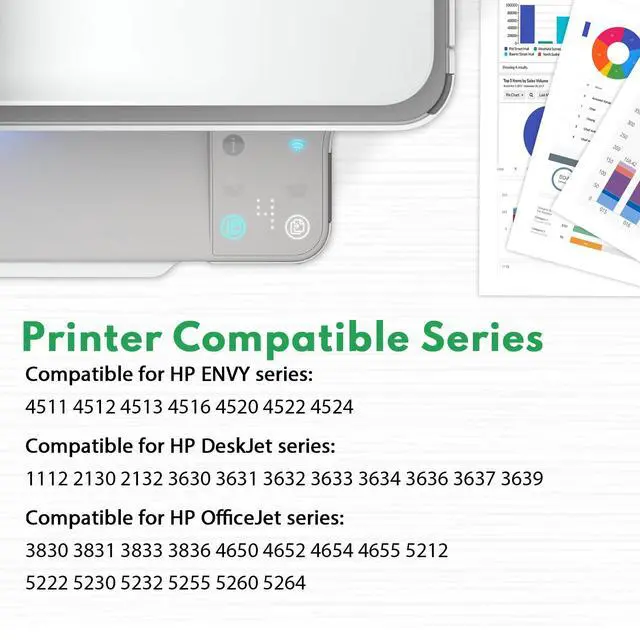 Alt view image 2 of 7 - 63XL Ink Cartridge Combo Pack (3 Pack, 2Black/1Tricolor) Compatible Ink Cartridges Replacement for HP 63 63XL Ink Cartridges for Envy 4520 4512 4655 Officejet 3830 4650 Deskjet 3630 1110 Printer