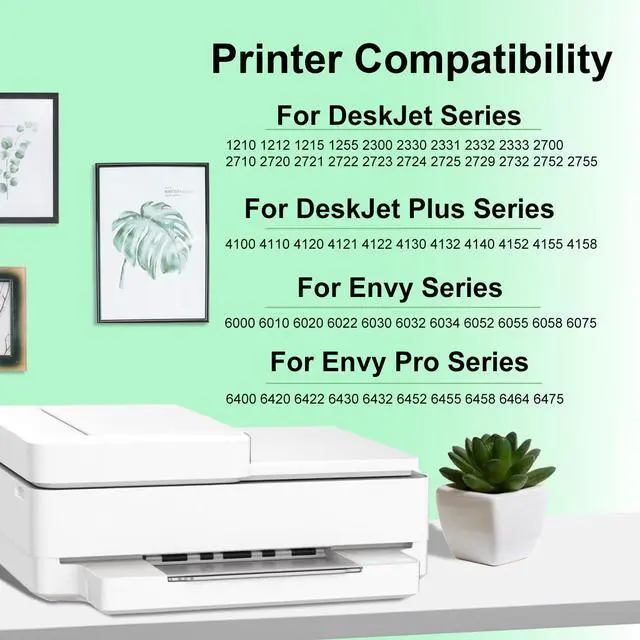 Alt view image 2 of 7 - 67XL Ink Cartridges Black Color Combo Pack Replacement for HP Ink 67 XL Fit for DeskJet 2700 2700e 2755 2755e 2752 4152 2755 4155e Envy 6000 6055 6400 6455 Printer (2 Pack)