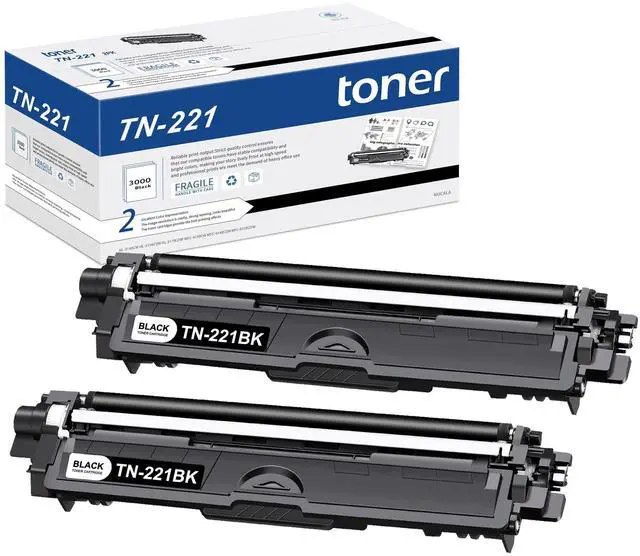 Main image of TN221 Black Toner Cartridge Replacement for Brother TN221BK TN221 TN-221 to use with HL-3140CW MFC-9330CDW HL-3170CDW HL-3180CDW MFC-9130CW MFC-9330CDW Toner Printer (2 Pack)