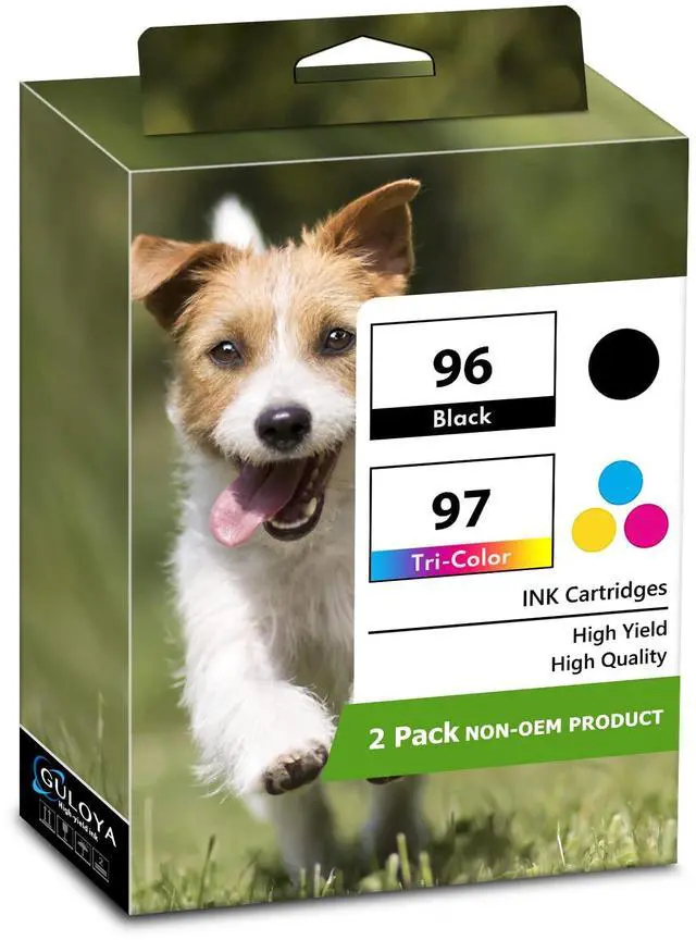 Main image of 96XL 97XL Ink Cartridges Combo Pack (2-Pack, 1Black+1Tri-Color) for HP 96XL 97XL Ink Cartridges Work with DeskJet 5940 6840 6940 6988 9800 Photosmart 2610 2710 8050 8450 Printer