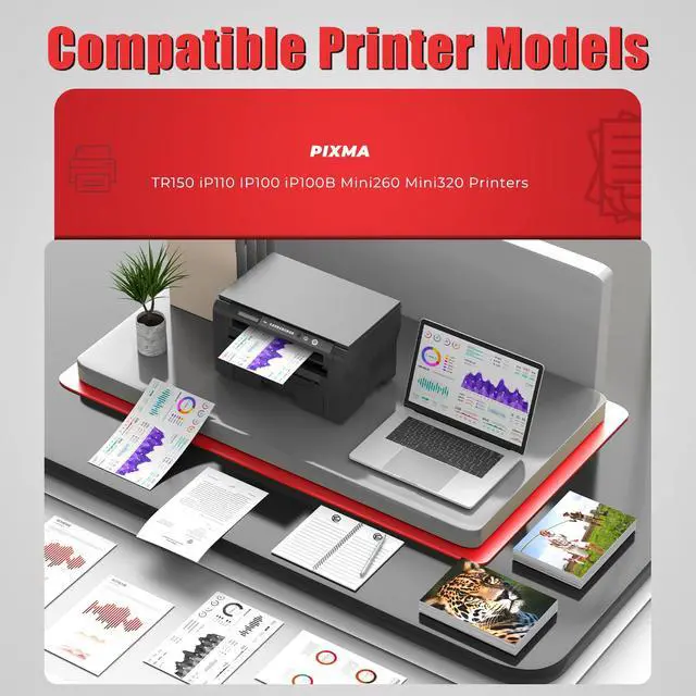 Alt view image 2 of 7 - PGI-35 CLI-36 Ink Cartridges PIXMA TR150 PIXMA iP110 PIXMA iP100 Compatible with Canon 35 36 Ink Cartridges Compatible for PIXMA TR150 iP110 iP100 TR 150 IP 110 IP 100 Printers (4-Black, 2-Color)