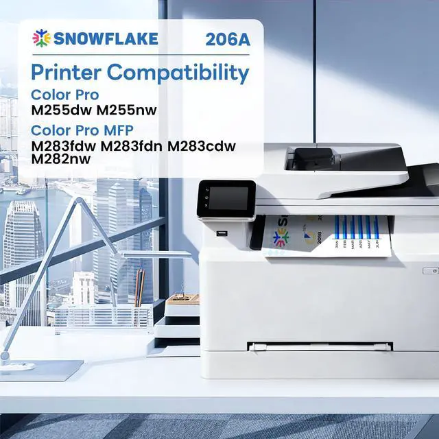 Alt view image 2 of 6 - 206A Toner Cartridge (with Chip) Compatible 206A W2110A Replacement for HP Color Pro MFP M283 M283fdw M283fdn M283cdw Pro M255 M255dw Printer (2 Black)