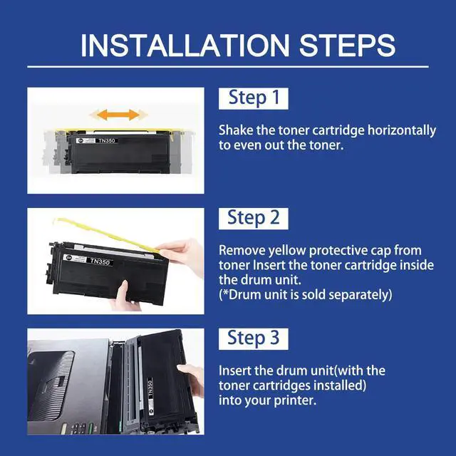 Alt view image 6 of 7 - TN350 TN-350 Toner Cartridge Replacement for TN350 Toner to Use with DCP-7010 DCP-7020 HL-2030 HL-2040 Intellifax 2820 Intellifax 2920 Printer (Black, 2 Pack)