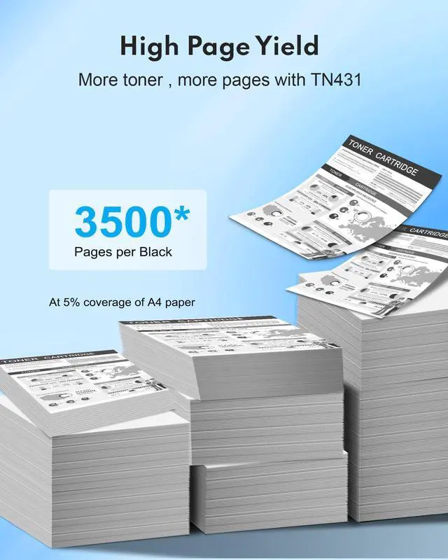 Alt view image 3 of 7 - TN-431 TN431 Black Toner Cartridge 2-Pack, Replacement for Brother TN431BK TN-431BK for HL-L8360CDW MFC-L8900CDW HL-L8260CDW MFC-L8610CDW HL-L8360CDWT Toner Printer (Approximately 3,500 Page)