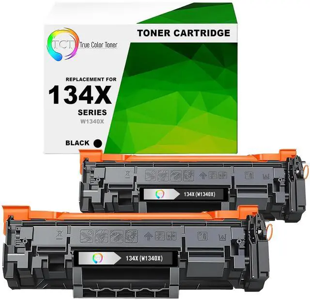 Main image of 134X Toner Cartridge 2 Pack - Compatible Replacement for HP 134X W1340X Black High Yield Works with HP LaserJet M209 (2,400 Pages) - Not Currently Compatible with -e Printers