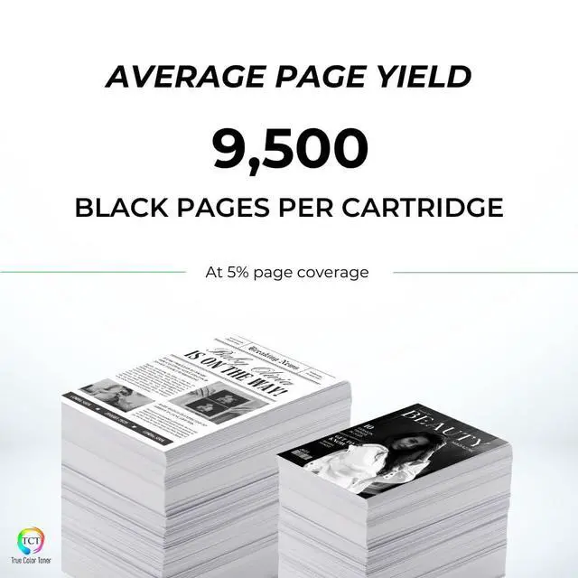 Alt view image 3 of 6 - 148X Toner Cartridge - Compatible Replacement for HP 148X W1480X Black High Yield Works with HP LaserJet Pro 4001 4001dn Printers (9,500 Pages) - Not Compatible with E-Suffix Models
