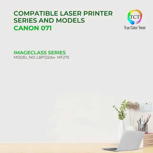 Alt view image 2 of 7 - Compatible Canon 071 Black Toner Cartridge 2 Pack - Replacement for Canon 071 5645C001, Works with i-Sensys LBP122dw, imageClass LBP122dw, MF275's Printers (1,200 Pages)