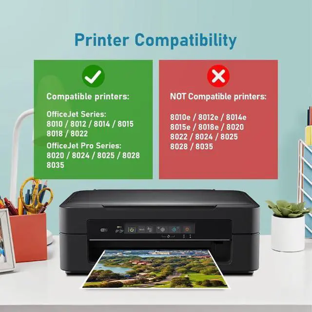 Alt view image 2 of 6 - 910XL Ink Cartridges for HP Printers for HP 910XL Ink Cartridges Combo Pack to Work with HP OfficeJet Pro 8020 8025 8028 8035 Printers (2Black, Cyan, Magenta, Yellow, 5 Pack)