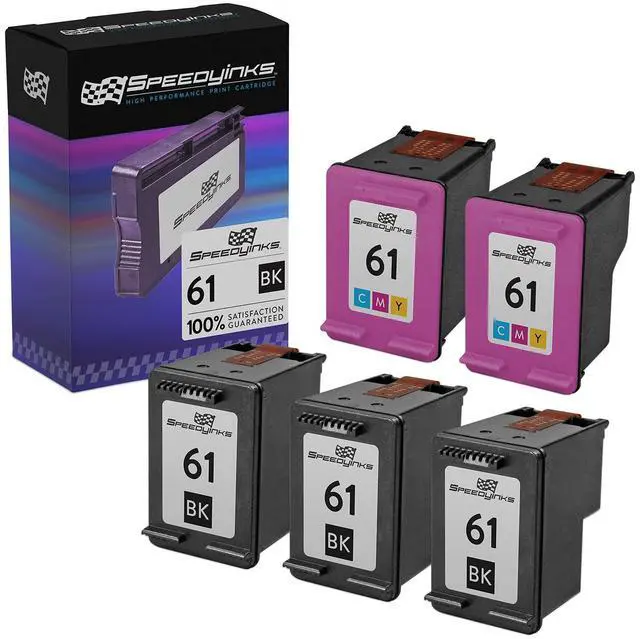 Main image of Remanufactured Ink Replacement for HP 61 (BK &, Color, 5-Pack)