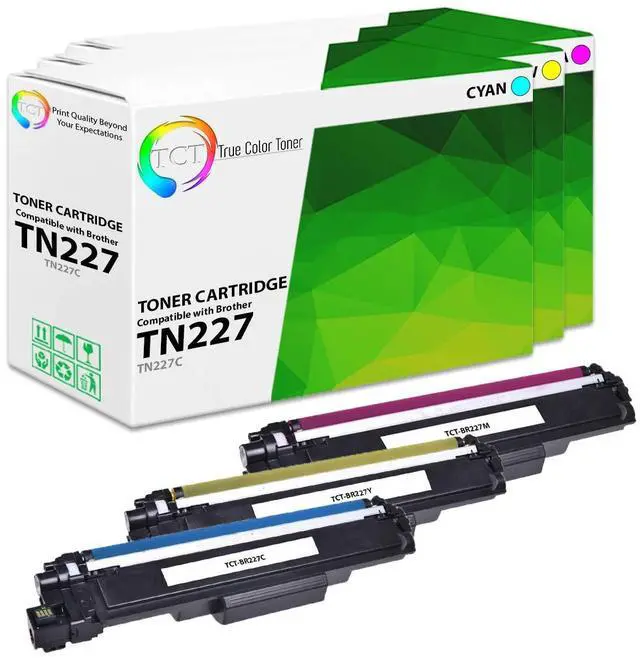 Main image of TN227 Color Toner Cartridge 3 Pack - Compatible Replacement for Brother TN227 TN-227 Works with Brother HL-L3210CW MFC-L3710CW L3750CDW DCP-L3510CDW Printers (C M Y)