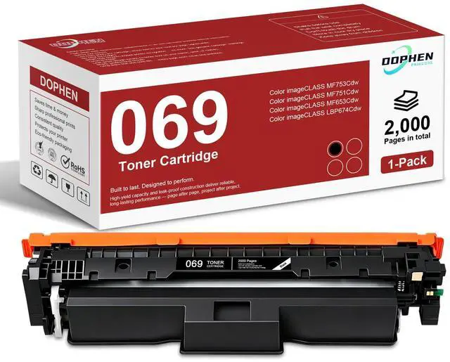 Main image of 069 Black Toner Cartridge 1-Pack, Replacement for Canon 069 Toner, Works with Color ImageCLASS MF753Cdw MF751Cdw MF752Cdw MF756Cx LBP674Cdw LBP673Cdw LBP674Cx Printers