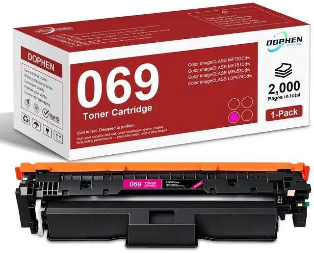 Main image of 069 Magenta Toner Cartridge 1-Pack, Replacement for Canon 069 Toner, Works with Color ImageCLASS MF753Cdw MF751Cdw MF752Cdw MF756Cx LBP674Cdw LBP673Cdw LBP674Cx Printers