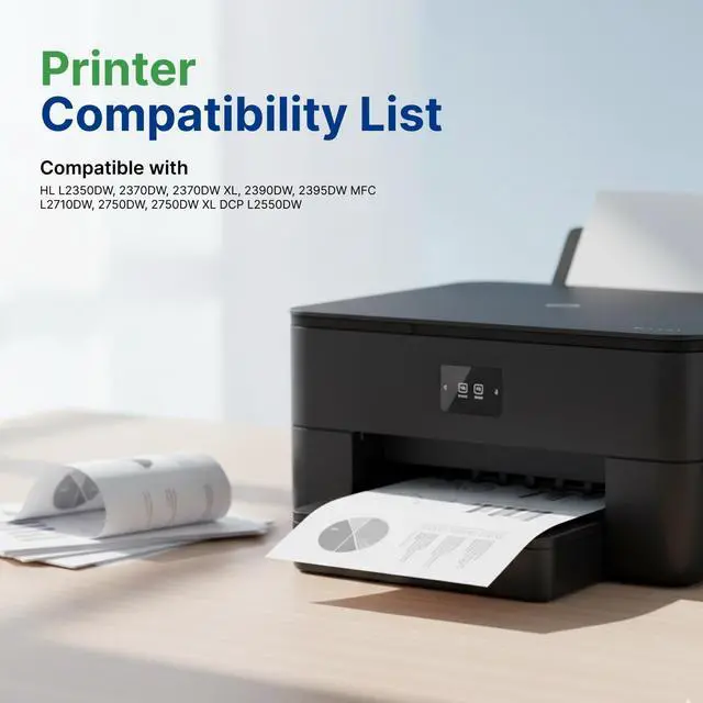 Alt view image 3 of 6 - New Compatible for Brother TN760, TN730 Black Toner Cartridge 3000 Hi-Yield, Works for DCP-L2510D, DCP-L2512D, DCP-L2530DW,HL-L2370DN, HL-L2370DW, HL-L2370DW XL,MFC-L2750DW (4)