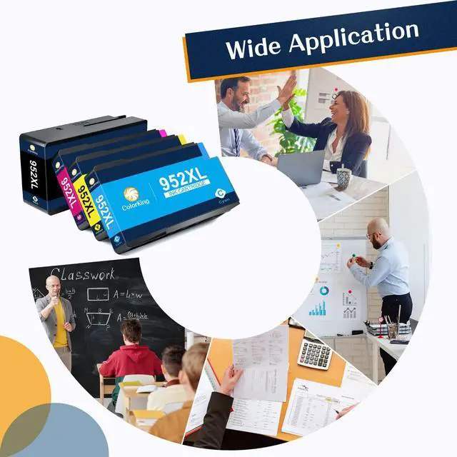 Alt view image 7 of 7 - Remanufactured 952 XL Ink Cartridges Replacement for HP 952XL Ink Cartridges Combo Pack for HP OfficeJet Pro 8710 8720 7740 7720 8210 8715 8725 8740 8702 Printer(Black,Cyan,Magenta,Yellow)