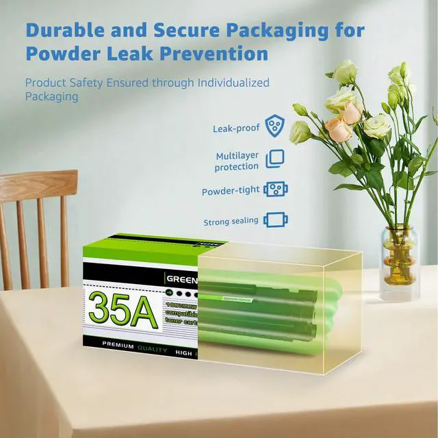 Alt view image 5 of 7 - 35A Compatible Toner Cartridge Replacement for HP 35A CB435A Toner for Laser Jet P1006 P1005 P1007 P1002 P1004 P1008 P1009 Printer (Black, 8-Pack)