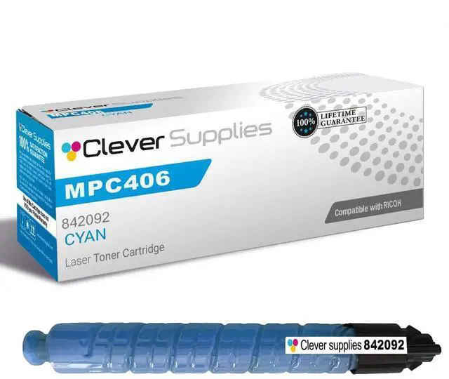Main image of CS Replacement Compatible with Ricoh C306 MPC406 Toner Cartridge 842092 to use with MPC306 MPC307 (Cyan, 1-Pack)