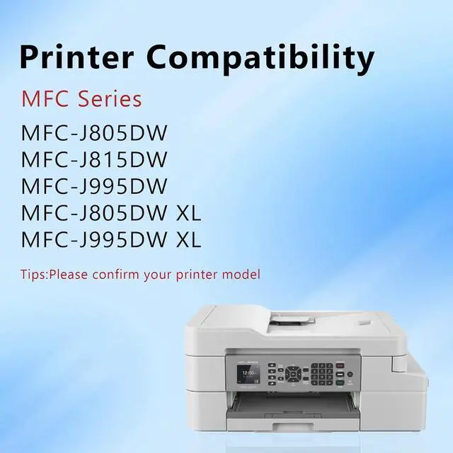 Alt view image 2 of 7 - LC3033 BK/C/M/Y Super High Yield Ink Cartridge Compatible for Brother LC3033XXL Ink Cartridge Replacement for Brother LC3035 LC3033 Ink MFC-J995DW MFC-J995DWXL MFC-J815DW MFC-J805DW Printer (4-Pack)