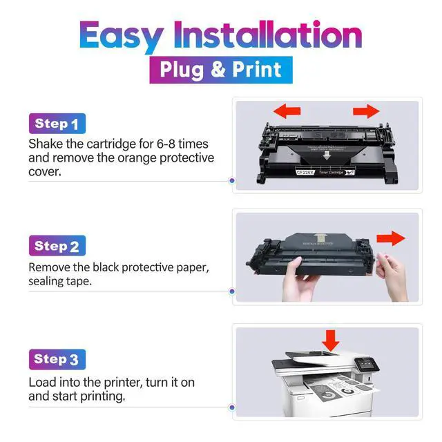 Alt view image 6 of 6 - 26X High Yield Toner Cartridge Replacement for HP 26X CF226X 26A CF226A for HP LaserJet Pro M402n M402dn M402dne M402dw Pro MFP M426fdw M426fdn M426dw Printer Ink (2 Pack, Black)