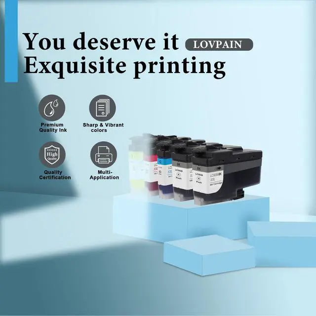 Alt view image 4 of 7 - LC3039 Ultra High-Yield Ink Cartridges (5-Pack, 2 Black/1 Cyan/Yellow/1 Magenta) Replacement for Brother LC3039XXL BK/C/M/Y Ink Cartridge use for MFC-J5845DW MFC-J5945DW MFC-J6545DW Printer