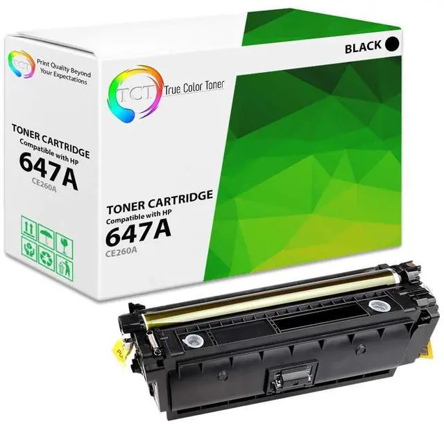 Main image of 647A Black Toner Cartridge - Compatible Replacement for HP 647A CE260A Works with HP Color LaserJet CP4520 CP4025 CP4525 Printers (8,500 Pages)