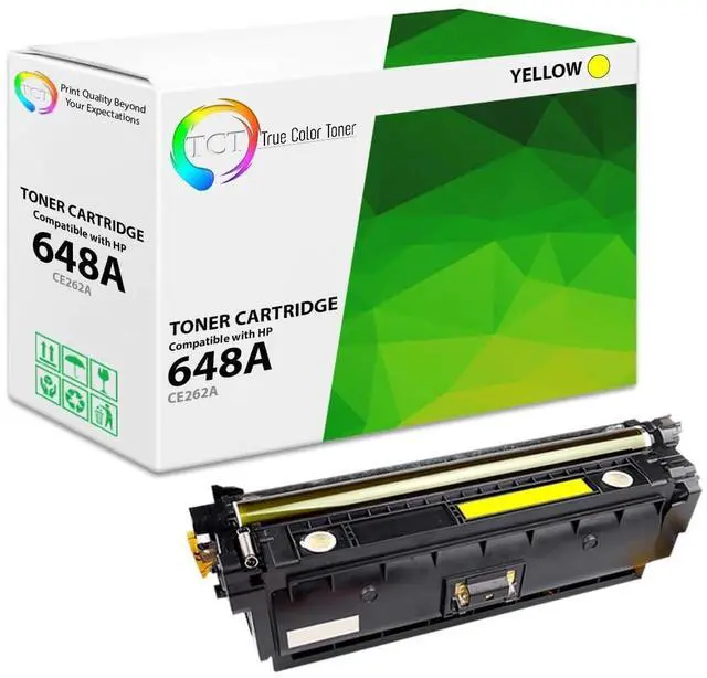 Main image of 648A Yellow Toner Cartridge - Compatible Replacement for HP 648A CE262A Works with HP Color LaserJet CP4520 CP4025 CP4525 Printers (11,000 Pages)