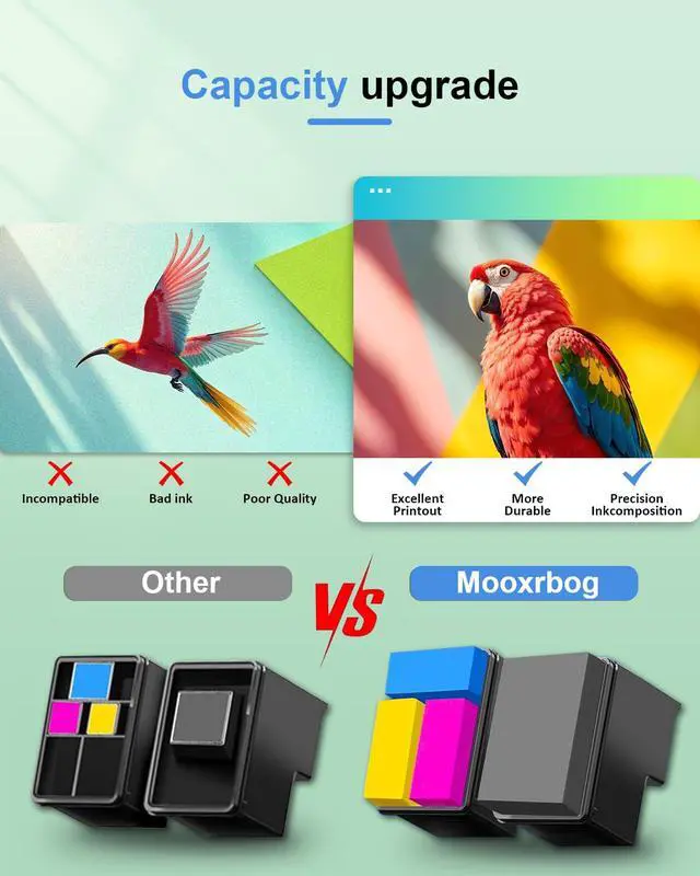 Alt view image 5 of 6 - 64XL Ink Cartridges Black/Tri-Color Combo Pack (2-Pack) Compatible 64XL Ink Cartridges Replacement for Envy Photo 7855 7858 7800 7100 7155 6255 7164 Inspire 7255e 7955e 7958e 7900e Printer
