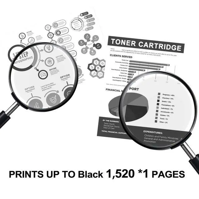 Alt view image 3 of 6 - 131A 1-Pack Black Toner Cartridge Replacement for HP 131A Toner Color LaserJet Pro 200 M251nw MFP M276nw M276n M251n Printer (with Chip)