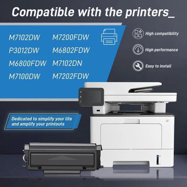 Alt view image 3 of 6 - 2 Pack Compatible TL-410X Toner Cartridge: TL-410X TL-410H TL-410 Replacement Toner Cartridge for Pantum M7102DW P3012DW M6800FDW M7100DW M7200FDW M6802FDW M7102DN M7202FDW Printer, 6,500 Pages Each