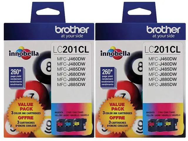 Main image of Genuine Standard Yield Color Ink Cartridges, LC2013PKS, Replacement Color Ink Three Pack, Includes 1 Cartridge Each of Cyan, Magenta & Yellow, Page Yield Up to 260 Pages/Cartridge - 2 Pack