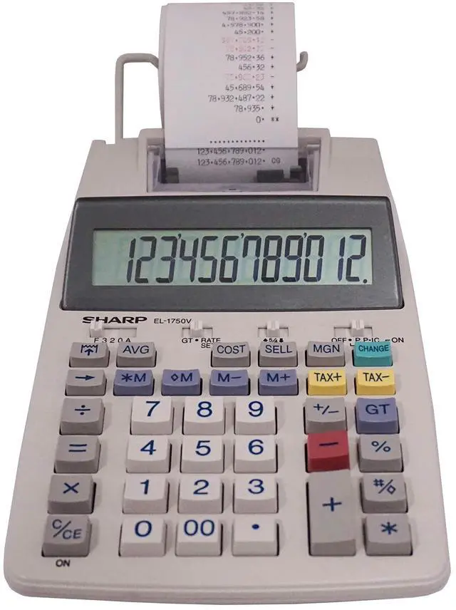 Main image of El-1750V 12-Digit Desktop Printing Calculator, White