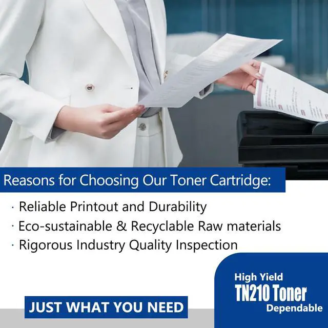 Alt view image 3 of 7 - TN210 Toner Cartridge 2-Pack Replacement for Brother TN-210BK TN210 Black Toner Compatible with HL-3040CN HL-3045CN HL-3070CW HL-3075CW MFC-9010CN MFC-9120CN MFC-9125CN MFC-9320CW MFC-9325CW Printer