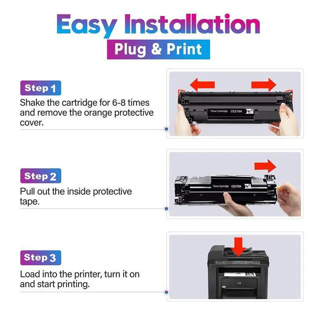Alt view image 6 of 6 - 78A Toner Cartridge - Black, 2-Pack - Compatible with HP LaserJet 1536dnf, P1606dn, M1536dnf Printers