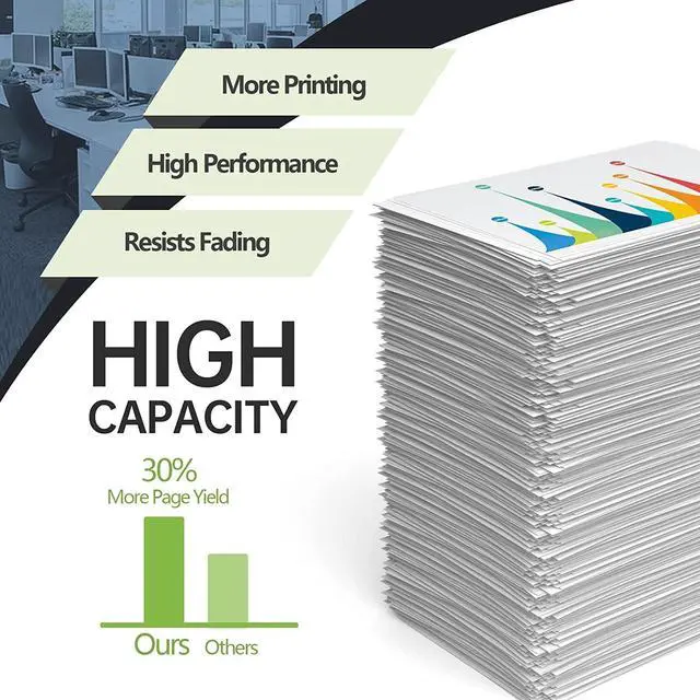 Alt view image 3 of 5 - 6510 6515 Extra High Capacity 4-Color Set Compatible 106R03480 106R03477 106R03478 106R03479 Toner Cartridge Replacement for Xerox Phaser 6510 WorkCentre 6515 Printer Toner (BK/C/M/Y)