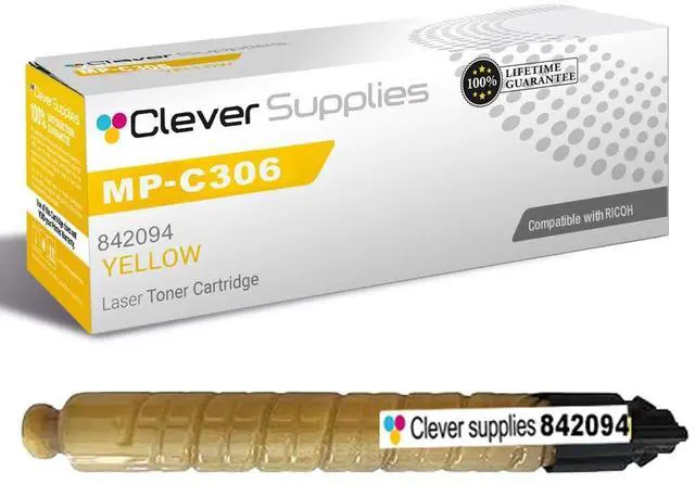 Main image of CS Replacement Compatible with Ricoh MP-C306 Toner Cartridge 842094 to use with MPC307 MPC406 (Yellow, 1-Pack)