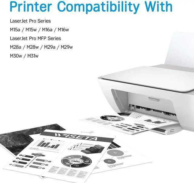 Alt view image 2 of 6 - 48A CF248A M15w Toner - Compatible Toner Cartridge Replacement for HP 48A CF248A Compatible with LaserJet Pro M15w Toner LaserJet Pro M29w M30w M31w MFP M28w M28a M29a M15a M16w Printer (2 Black)