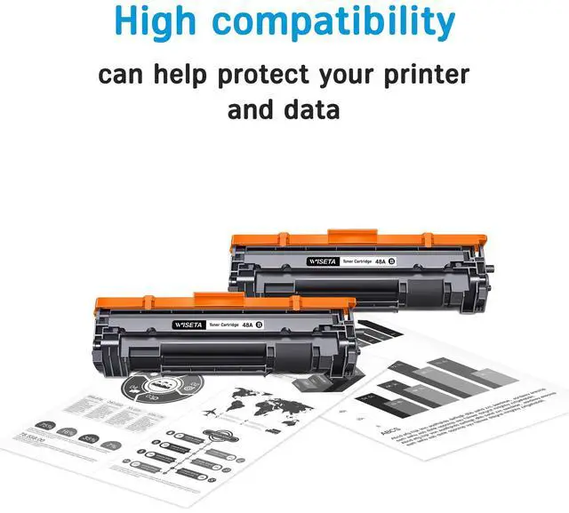 Alt view image 4 of 6 - 48A CF248A M15w Toner - Compatible Toner Cartridge Replacement for HP 48A CF248A Compatible with LaserJet Pro M15w Toner LaserJet Pro M29w M30w M31w MFP M28w M28a M29a M15a M16w Printer (2 Black)