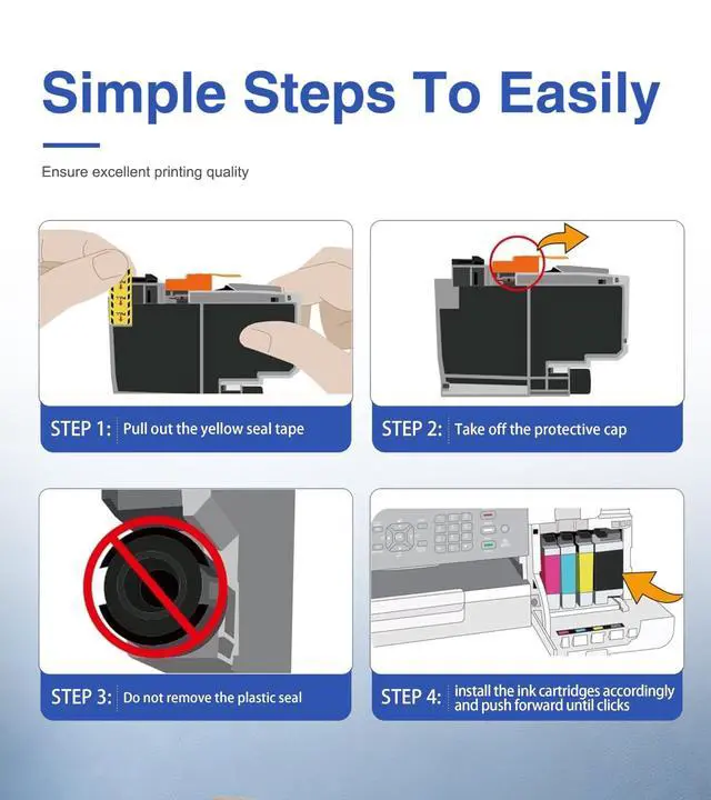 Alt view image 7 of 7 - LC3037XXL Ink Cartridges High-Yield LC3037BK LC3037C LC3037M LC3037Y Replacement for Brother MFC-J5945DW MFC-J5845DW MFC-J5845DWXL MFC-J6545DW MFC-J6545DWXL MFC-J6945DW Printers (5 Pack)