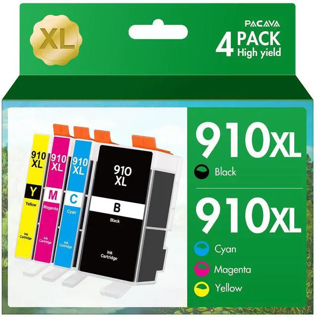 Main image of 910 XL Ink Cartridges Combo Pack for HP Ink 910 XL Cartridges for HP Printers Work with Officejet Pro 8020 8028 8025 8035 Printer (BCMY 4 Pack)