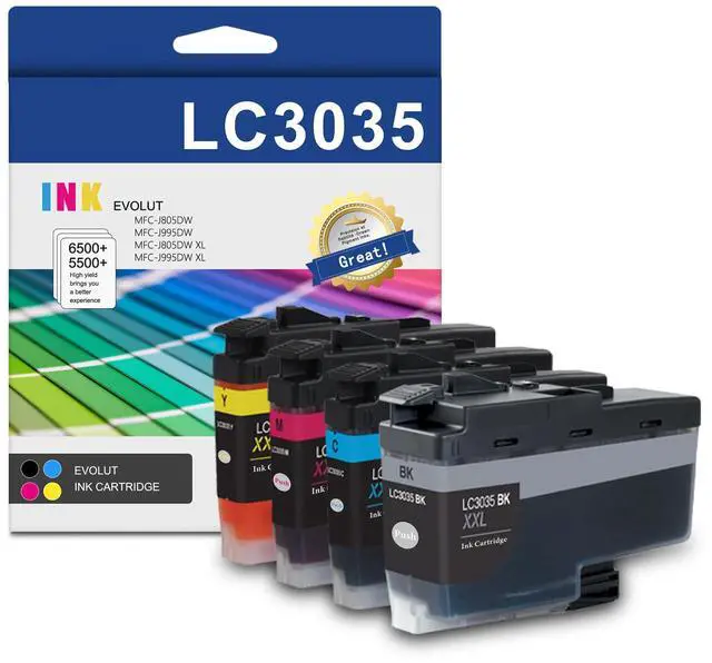 Main image of LC3035 XXL Ink Cartridges(4-Pack, 1 Black, 1 Cyan, 1 Magenta, 1 Yellow) - Eout Compatible LC3035XXL Ink Cartridges Replacement for Brother LC3035 Ink MFC-J805DW MFC-J995DW Printer
