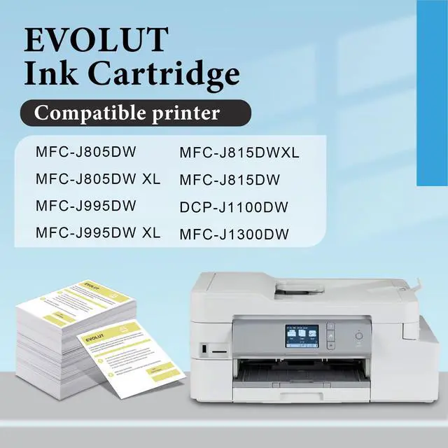 Alt view image 2 of 7 - LC3035 XXL Ink Cartridges(4-Pack, 1 Black, 1 Cyan, 1 Magenta, 1 Yellow) - Eout Compatible LC3035XXL Ink Cartridges Replacement for Brother LC3035 Ink MFC-J805DW MFC-J995DW Printer