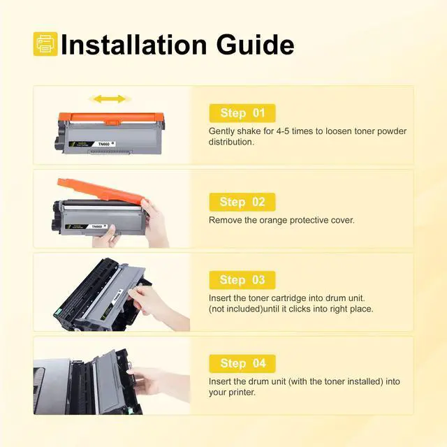 Alt view image 5 of 6 - Compatible Toner Cartridge Replacement for Brother TN660 (Black 2 Pack)