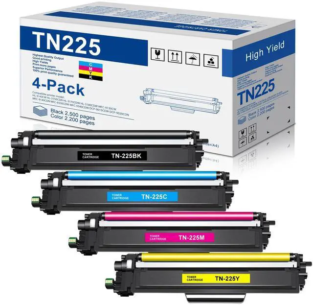 Main image of TN221 TN225 TN-221 TN-225 Toner Cartridges 4-Pack Replacement for Brother TN 225 TN-225 MFC-9130CW HL-3140CW HL-3170CDW HL-3180CDW MFC-9330CDW MFC-9340CDW Color Printer (1BK+1C+1M+1Y)