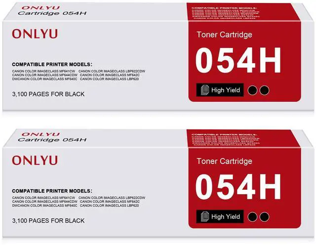 Main image of Compatible Toner Cartridge Replacement for Canon 054H 054 Black Toner for Canon Color ImageClass MF644Cdw MF642Cdw MF641cw LBP622Cdw MF642c Printer (Black, 2-Pack)